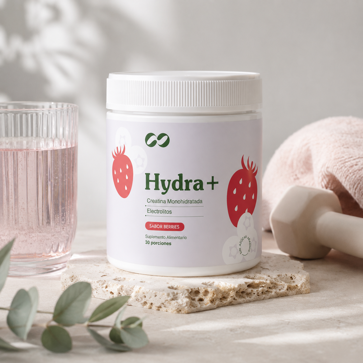 Hydra+ creatina monohidratada con electrolitos de Ono Care para mujeres