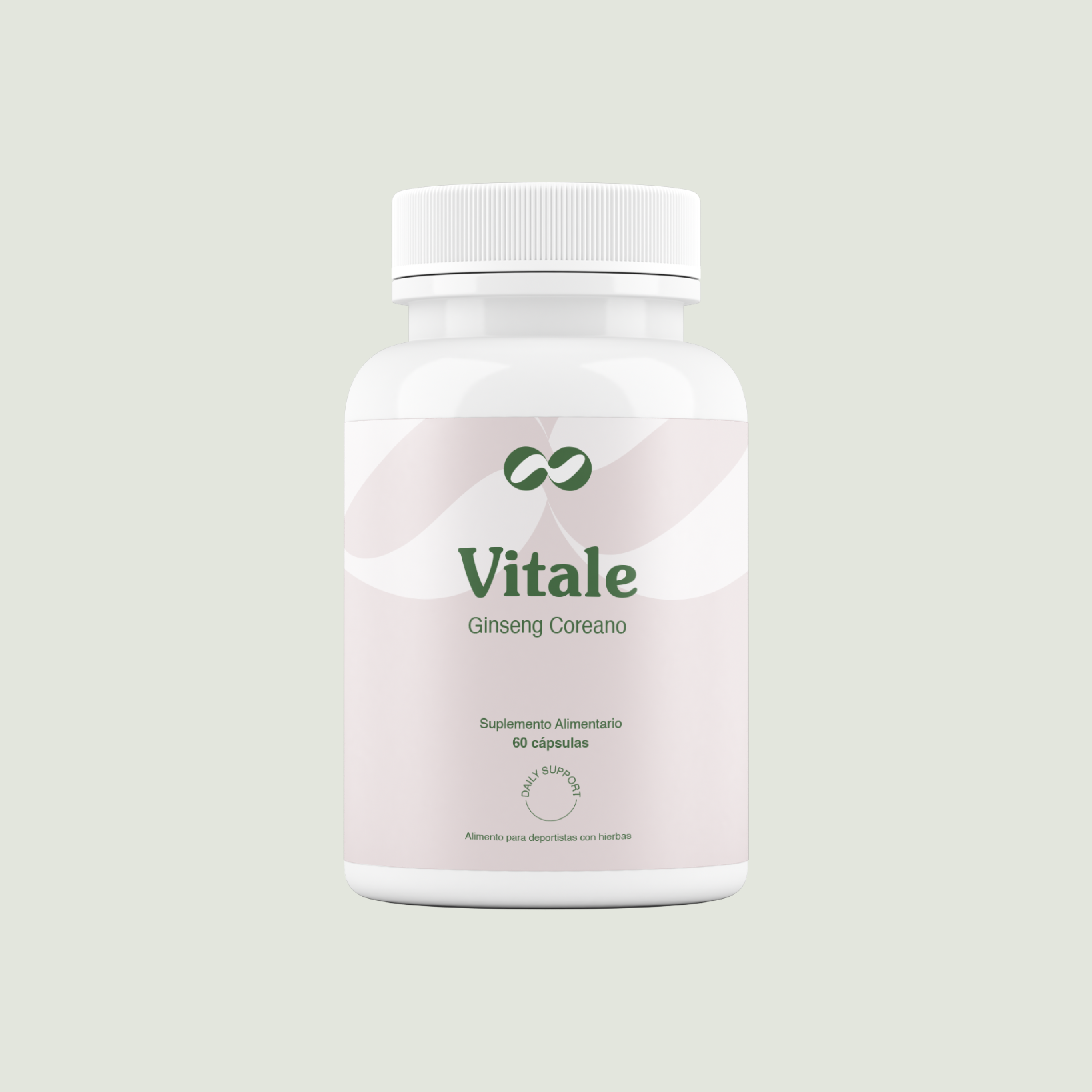Vitale ginseng coreano 250 mg cápsulas para energía y enfoque diario